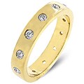 Goldtone Eternity Cubic Zirconia Ring