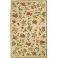 Hand-knotted Silken Floral Rug (2'6' x 10')