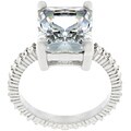 Sterling Silver Clear Princess-cut CZ Eternity Band