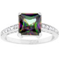 Sterling Silver Mystic Topaz-inspired CZ Ring