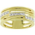 Goldtone Designer-inspired CZ Fashion Ring