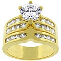 Goldtone Bridal Set Cubic Zirconia Ring