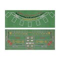 2-sided Craps and Blackjack Felt Layout