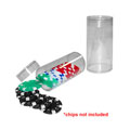 Clear Poker Chip Carrying Tubes (Lot of 15)