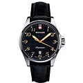 Wenger Terragraph Automatic Black Leather Watch