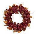 Cockscomb and Salal Leaf Burgundy Wreath