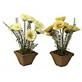 Potted Faux Mini Gerber Daisy (Set of 2)