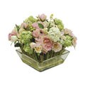 Silk Garden Flowers With Bowl