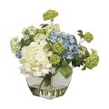 Faux Hydrangea/ Viburnum In Vase