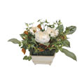 Faux White Magnolia in White Planter