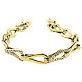 Goldtone Interlocking Teardrop Bracelet