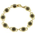 Goldtone Cushion-cut Fashion CZ Bracelet