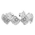 Silvertone Antique-inspired CZ Bracelet