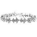 Silvertone Designer-inspired Pave CZ Bracelet