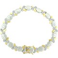 Two-tone Designer-inspired Cubic Zirconia Bracelet