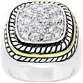 Two-tone Cubic Zirconia Designer-inspired Ring