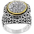 Two-tone Designer-inspired Cubic Zirconia Ring