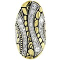 Two-tone Designer-inspired Cubic Zirconia Ring