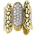 Two-tone Designer-inspired Pave CZ Band