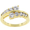 Goldtone Journey Cubic Zirconia Ring