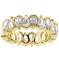 Goldtone Teardrop Cubic Zirconia Eternity Band