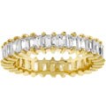Goldtone Baguette-cut Eternity Band