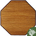 Handmade Camel Bamboo Octagonal Rug (3' x 3')