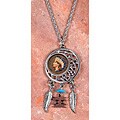 Colorized Indian Head Penny Dream Catcher Necklace