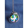 World Peace Spinner Pendant with Silver Half Dollar