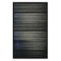 Handmade Black Bamboo Rug (5' x 7')