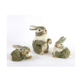Green Straw Baby Bunnies (Set of 3)
