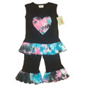 JoJo Designs Infant's 2-piece Tie Dye Heart Outfit