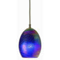 Blue Iridescent Contemporary Mini Pendant Light
