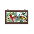 Birds Wood-framed Suncatcher Glass Window Panel