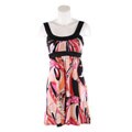 A-List Printed Pink/ Orange Junior Dress