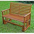 Double Acacia Glider Bench