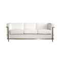 Le Corbusier-style White Leather Sofa