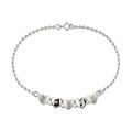 Sterling Silver Diamond Heart Bracelet