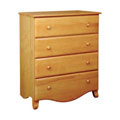Emi Honey Oak Four-drawer Dresser