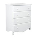 Emi White 4-drawer Dresser
