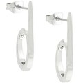 Silvertone 'b'-shaped Drop Earrings