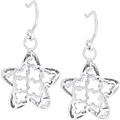 Silvertone Contemporary Star Earrings