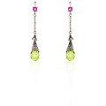 Sterling Silver CZ Briolette Drop Earrings
