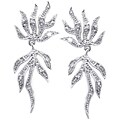 Sterling Silver Diamond Accent Designer Earrings