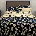 Asian Floral Navy Decorative Pillow Set