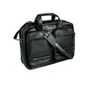 Perry Ellis Double Front Pocket Leather Laptop Bag