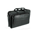 Perry Ellis Expandable Leather Laptop Briefcase