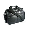 Perry Ellis Leather Laptop Briefcase