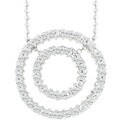 Sterling Silver Cubic Zirconia Circle Necklace