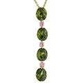 Goldtone Olive Cubic Zirconia Necklace